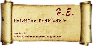 Halász Edömér névjegykártya