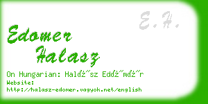 edomer halasz business card